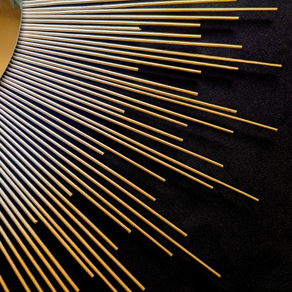 35" Sunburst Mirror Ombre GOLD & SILVER Decorative Wall Mirror - Picture 3 of 5